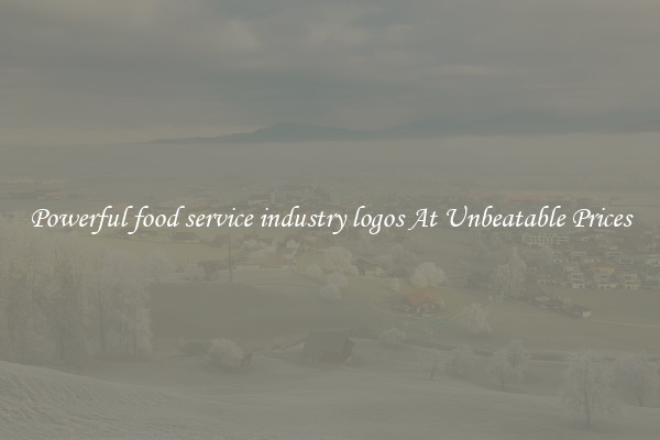 Powerful food service industry logos At Unbeatable Prices