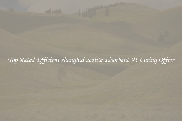 Top Rated Efficient shanghai zeolite adsorbent At Luring Offers