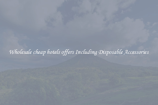 Wholesale cheap hotels offers Including Disposable Accessories 