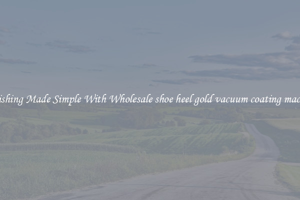 Finishing Made Simple With Wholesale shoe heel gold vacuum coating machine