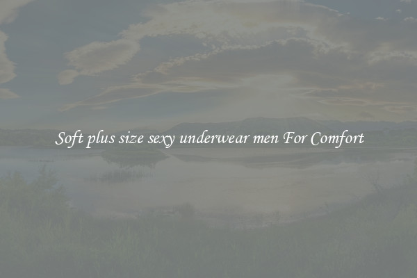 Soft plus size sexy underwear men For Comfort