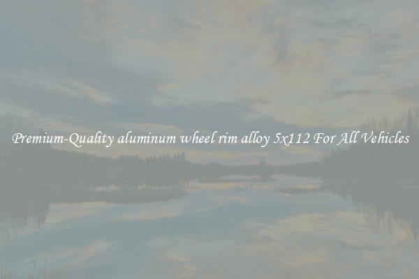 Premium-Quality aluminum wheel rim alloy 5x112 For All Vehicles