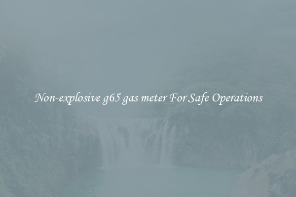 Non-explosive g65 gas meter For Safe Operations