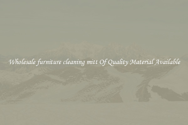Wholesale furniture cleaning mitt Of Quality Material Available