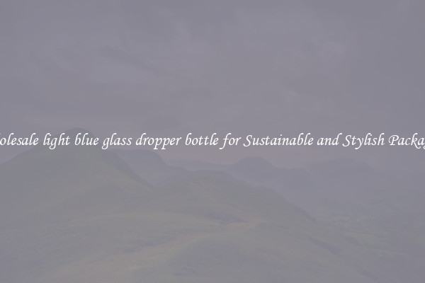 Wholesale light blue glass dropper bottle for Sustainable and Stylish Packaging