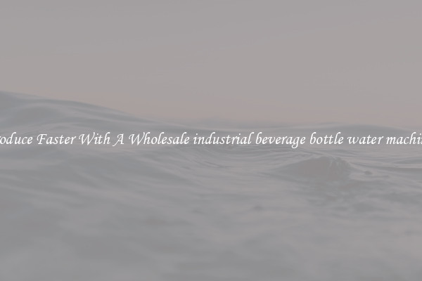 Produce Faster With A Wholesale industrial beverage bottle water machines
