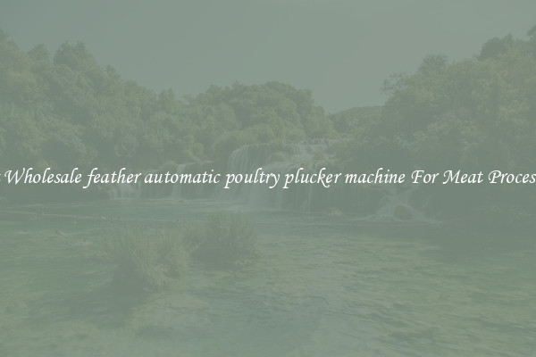 Get Wholesale feather automatic poultry plucker machine For Meat Processing