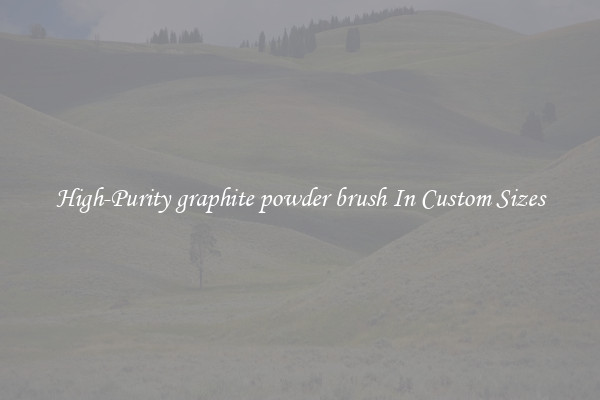 High-Purity graphite powder brush In Custom Sizes