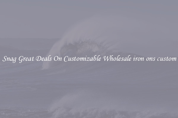 Snag Great Deals On Customizable Wholesale iron ons custom